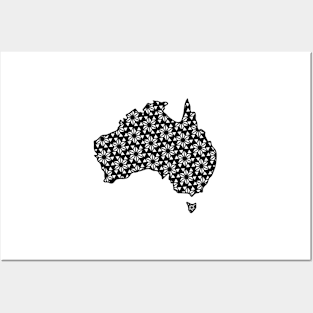 Australia Outline With Pattern - Australian aboriginal art Posters and Art